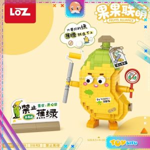 LOZ IDEAS Mini Block Cute Fruit Avocado Peach Orange Banana Gift Decoration Building Brick Toy Boy Girl 果果联萌