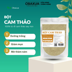 Bột Cam Thảo OBAXUA Nguyên Chất - Mặt Nạ Dành cho Mặt và Body Giúp Dưỡng Trắng Da Giảm Mụn Mờ Thâm Trẻ Hoá Da