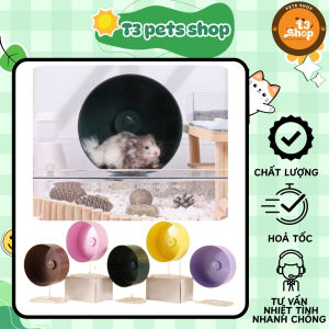 wheel 22cm cao cấp kèm đế (rất êm mượt) cho hamster  nhím - T3 PETS SHOP