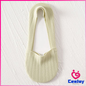 CeeJay ถุงเท้าผู้หญิง วัสดุผ้าฝ้ายแท้ ซับเหงื่อดี กระชับแน่นไม่หลุดง่าย สําหรับสุภาพสตรี Boat sock