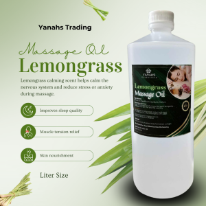 1L Lemongrass Scented Massage Oil – Relaxing & Soothing