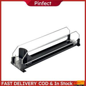 Kitchen Organizer Soda Can Dispenser with Automatic Pusher for Refrigerator Durable Plastic Finish Easy Drink Access