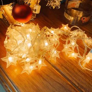 Đèn led ngôi sao cắm điện 80 bóng ngôi sao trang trí Noel huydecor