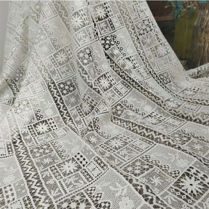 Off White Water Soluble Embroidery Lace Fabric For Clothing Dress Designer Fabric Handmade DIY Decorative Materials For Clothing