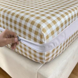 Aesthetic Foam Cover with Zipper Gingham/ Checkered Design Colors - Canadian Cotton Anya Collection