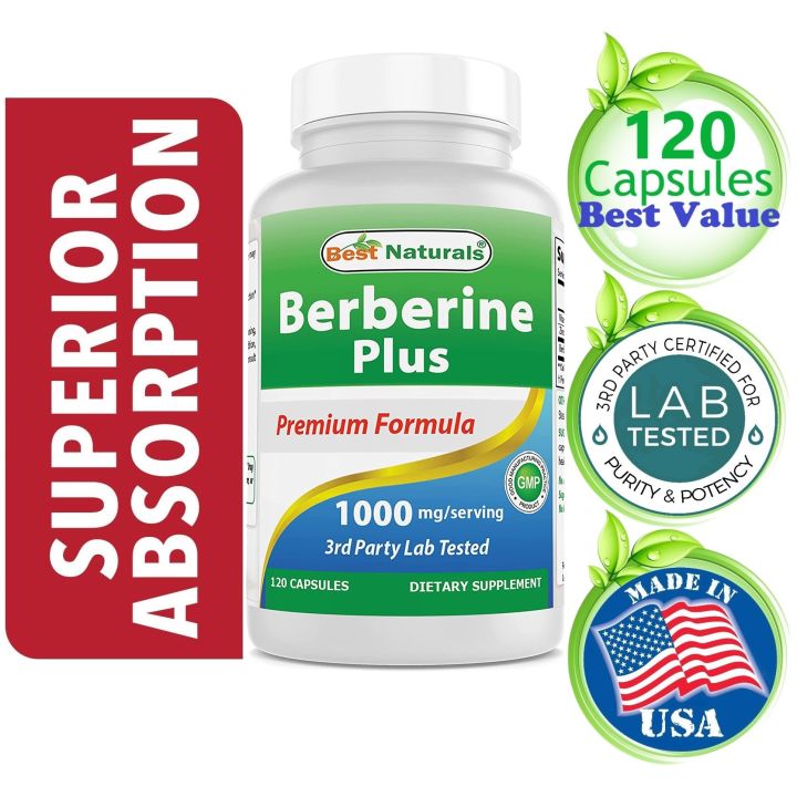 GPGP GreenPeople 120 Berberine Pills – Healthy Cholesterol, Heart & Blood Sugar Support