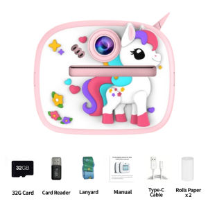1080P Mini Children Instant Print Camera Kids Digital Instant Print Photo Boy Girls Birthday Gift