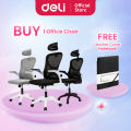 Deli Office Chair / Kursi Kantor / Kursi Kerja Jaring Dengan Bantalan Tangan E4930. 