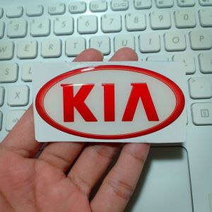KIA Emblem Sticker Timbul Resin Lentur