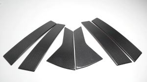 OnlyF U 6PCS Carbon Fiber Exterior Car Window B Pillar Molding Panel Cover Trim For Acura Integra Type S A-Spec 2023-2025 5T9N4
