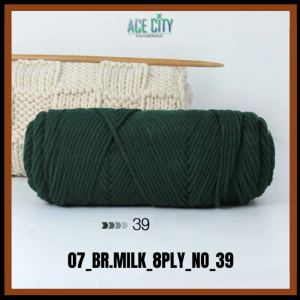 Benang Rajut Katun Sutra Susu 8Ply Besar / Katun Susu Import Big 8ply (100gram) Part 2
