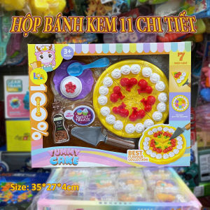 Đồ Chơi Xe Làm Kem Kết Hợp Máy Tính Tiền Siêu Thị Có Đèn Có Nhạc Hộp Kem Bánh Donut Pizza Cho Bé
