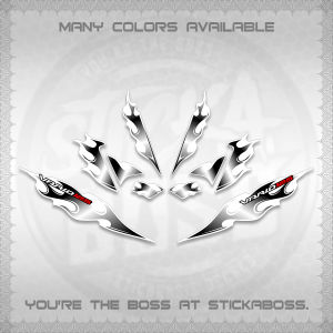CLICK 125 V4 FOR WHITE VARIO DECALS (2026 MOTIF FLAME 2 TONE)STICKER DECALS BY STICKABOSS