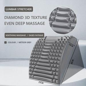 【DAILY ESSENTIAL】 Lumbar Back Stretcher Massage Support EVA Curve with 113 Raised Points for Lower Back Shoulder Foot