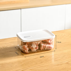 Food Storage Container Fridge Organizer Sealed Stackable BPA Free Clear Rectangular 950 1350