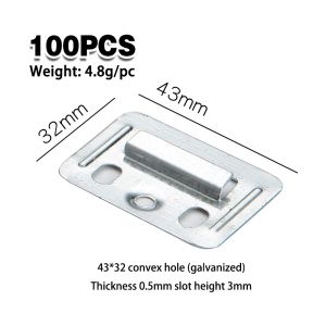 300PCS Stainless Steel WPC Wall Clip Ceiling Fluted Metal Cladding Clip Outdoor And Indoor