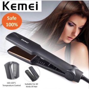 KEMEI KM-329 Hair Straightener With Fast Warm-up Thermal Performance Tourmaline Ceramic Ionic Flat Iron
