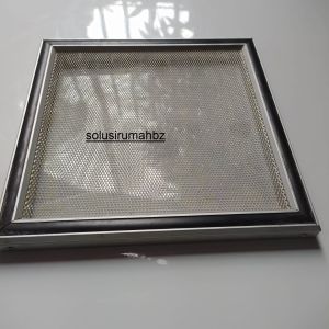 KASA JADI ALUMINIUM KOTAK 24X24 CMXT2CM ALUMINIUM karet pelindung nyamuk dinding angin angin loster rooster
