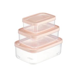 Inochi Hokkaido Rectangular Food Container Set of 3 – 750ml 1500ml 2500ml – BPA-Free Microwave & Freezer Safe