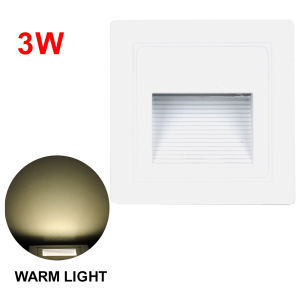 3W Recessed LED Stair Wall Light Waterproof Indoor Outdoor Step Lamp 220V Decorative Lights for Home Garden Corridor