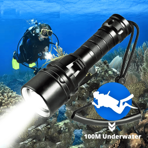 YUPARD Senter Selam LED Tahan Air / Senter Diving Selam Tahan Lama Super Terang Waterproof 1200 G300