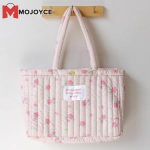 MOJOYCE Versatile Womens Quilted Puffly Shoulder Bag with Floral Pattern for Casual and Travel Use