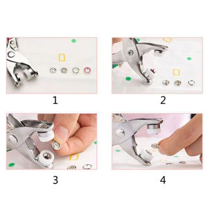 Fantic Sets Snap Fasteners Kit Tool Metal Snap Buttons Rings with Fastener Pliers Press Tool Kit for Clothing Sewing