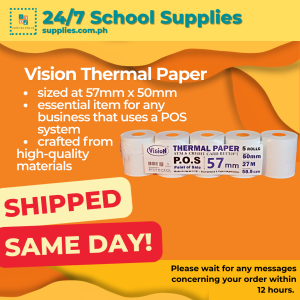 Vision Thermal Paper POS ATM & Credit Card Receipt Paper - 57mm x 50mm 55gsm for thermal printer
