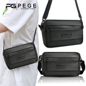 Tas Selempang Waterproof PEGE Floyd Slingbag Pria 3in1 Bisa Untuk Slempang Handbag Dan Pouch Polos Hitam - PG 9023