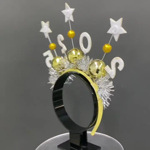 Year 2025 Glittering Hairhoop Festival Headpiece Carnivals Headwear Party Props New Year Eve Headband for All Age