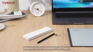 TiMOVO Magnetic EMR Stylus Pen Compatible with Remarkable 2 4096 Pressure Levels No Charging Digital Eraser Palm Rejection Tilt Support 3 Replacement Tips Black