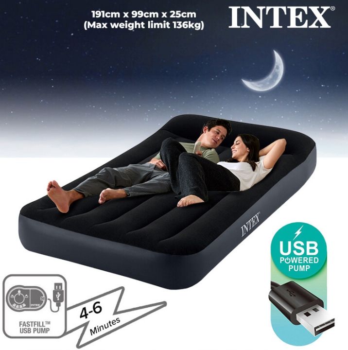 INTEX USB Fiber Tech DuraBeam Standard Built in Pump USB Air