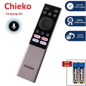Điều khiển Chieko có giọng nói Remote tv chieko hàng chính hãng các dòng Smart/Led/Lcd 43S 50SU 55SU - Hàng mới 100%