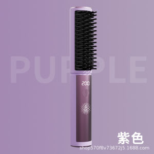 AE Rechargeable wireless straightening comb electric straightening and curling dual-use hair straightener direct sales from manufacturer dual-use for styling and curling