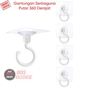 BB7 - Hook Gantungan Tempel Dinding Serbaguna Putar 360 Derajat / Cantelan Kait Langit Tembok Super Kuat Magic Wall Hook