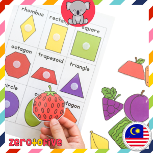Busy Bag Shape Recognition Fruits Shape Sorting Montessori Toy Toddler Early Learning Busy Book