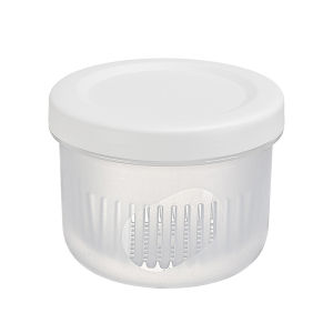 NACHUAN Food crisper ginger garlic scallion storage box Household double layer transparent drain sealed preservation bowl fruit snacks storage box