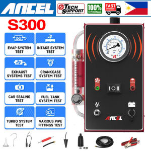 ANCEL S300 Full Functions Car EVAP Smoke Leak Detector Machine Oil Pipe Leaks Analyzer with Pressure Gauge&Adjustable Air Flowmeter Safe Use Overheat & Anti-frost Protection For All Car/Motorcycle/Truck/Boat