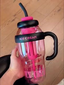 MY仓发货 2万人收藏 大容量水杯女生冰霸吸管杯2025新款高颜值大学生夏天茶水分离杯子