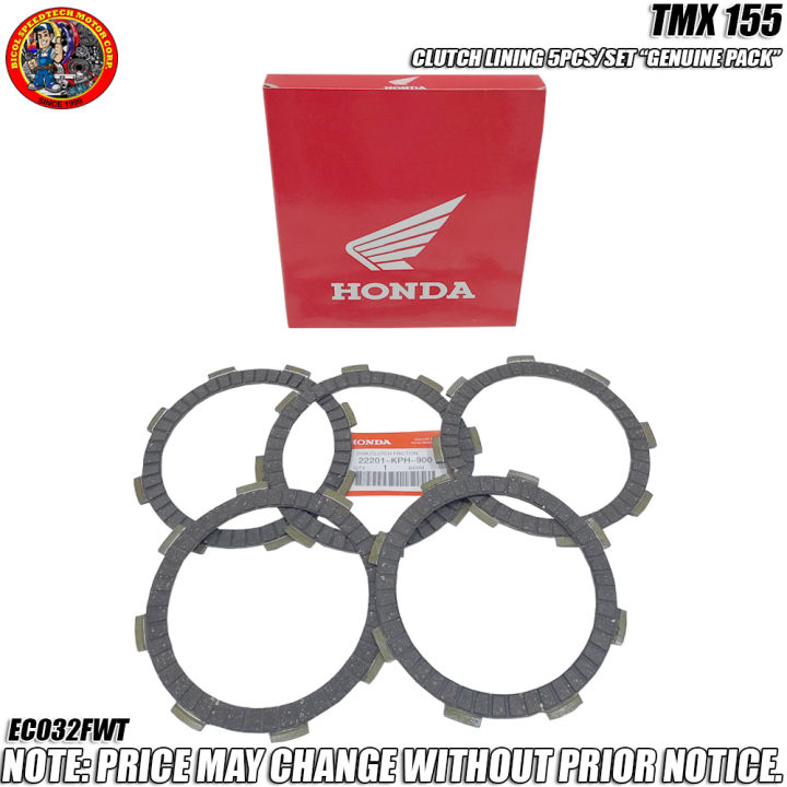 TMX 155 CLUTCH LINING 5PCS/SET "GENUINE PACK" EC032FWT Lazada PH