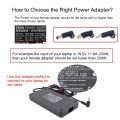 5.5*2.5mm to 4.5*3.0mm Pin DC Power Adapter Converter 240W Laptop Charger Connector for Hp Dell Laptop Power Supply Connector. 