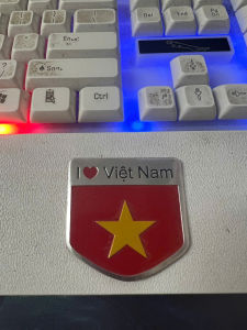 Tem Nhôm Dán Cờ Hình Tôi Yêu Việt Nam Trang Trí Xe Hơi  Ô Tô Xe Máy Chất Liệu Hợp Kim Nhôm Chống Bám Nước