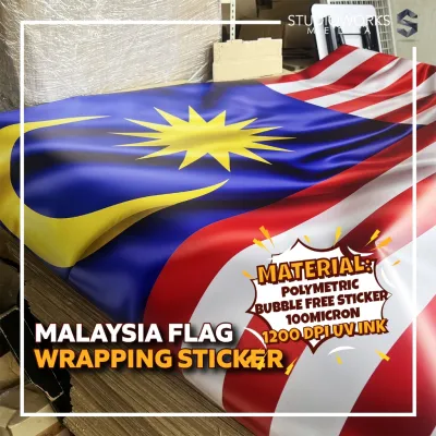 Sticker Bendera Malaysia Merdeka 3D Fabrik untuk tampal body kereta motor leptop.