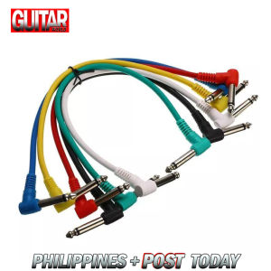 1 pc Colorful 15cm/30cm Low noise shielded Electric Guitar Audio Cables Leads 1/4 Right Angle Effect Pedal Patch Cord Guitar cable adapter plug connector Effect Pedal Audio Plug Patch AMP Cable Lead Angled for Guitar Cord extension wire with socket