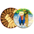 现货 EA（香港进口）Original Imported From Hong Kong Hong Kong Jenny Cookie Smart Bear Biscuits Coffee Flavored Butter Flower Flavor Double Flavor 320g Gift Box. 