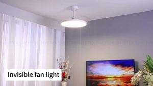 Invisible fan light ceiling fan with light DC LED Ceiling light Bedroom remote control Fan Lamp