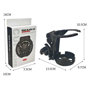Universal Motorcycle Cup Holder Foldable 360° Rotatable Anti-Shake Handlebar Drink Holder for Motorbike & Scooter