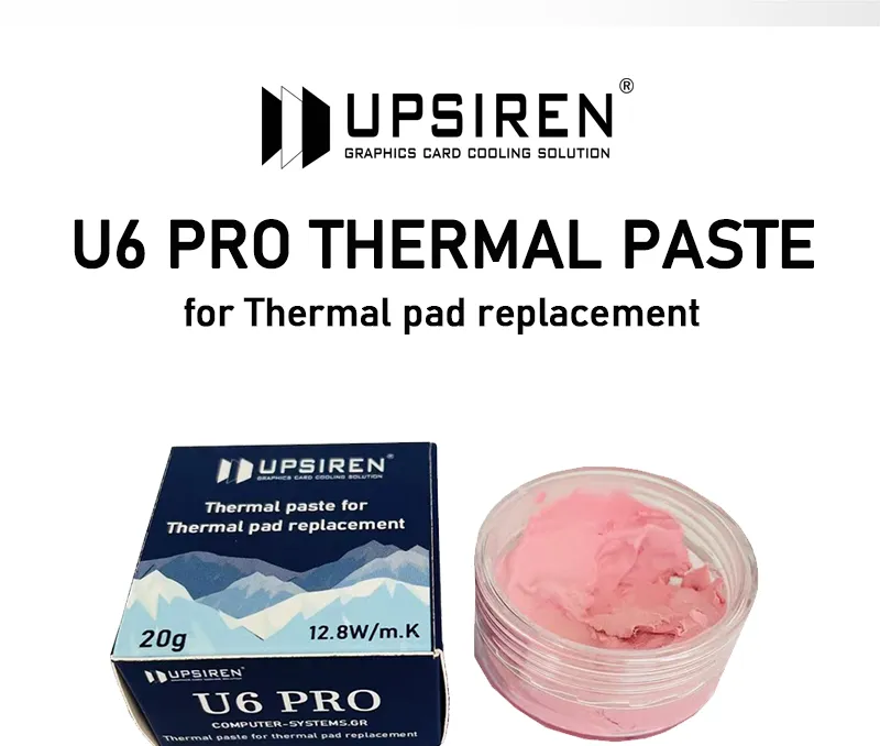 UPSIREN U6 PRO Thermal Putty – 10g Syringe, High Conductivity, For GPU, Laptop, Console Cooling