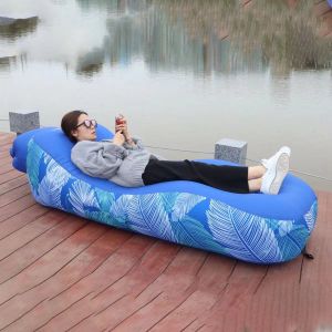 BekinTek Portable Couch A Lounger Ergonomic Inflatable Sofa Quick Inflation Waterproof Mesh Breathable Outdoor Travel Relaxation Stability Polyester Fabric Camping Sleeping Pad