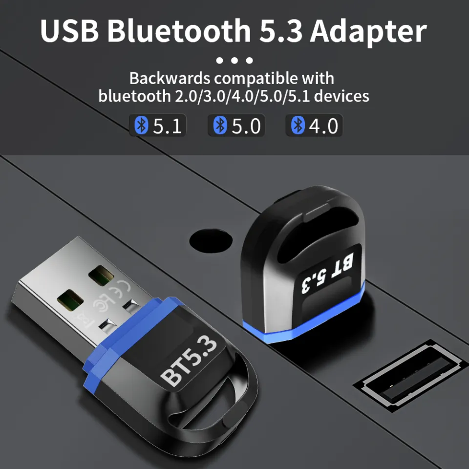USB Bluetooth Adapter 5.3 5.1 For Wireless Speaker Audio Mouse Bluetooth  Dongle